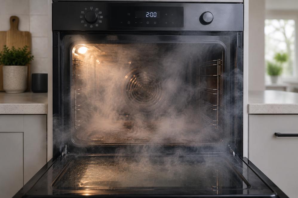 Smoke coming from self-cleaning oven in Perth home