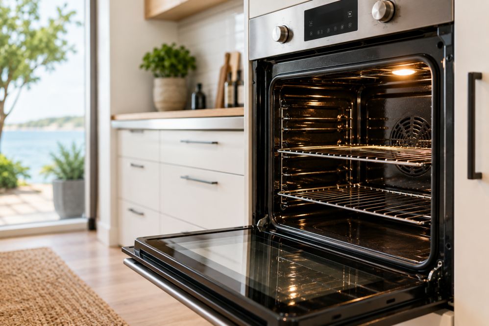 Professional oven cleaning in Mandurah with a clean modern kitchen oven